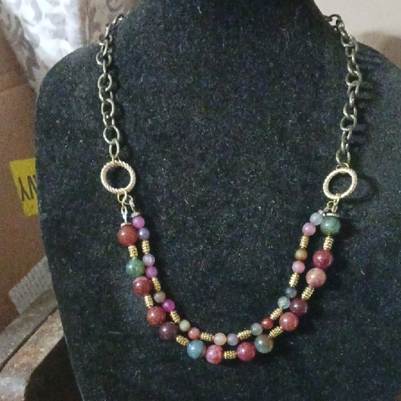 Chic Multicolor Beaded Necklace - Picture 1 of 5